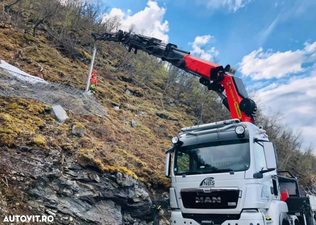 MAN TGS 41.480 / 8X6 / CUTIE + HDS PALFINGER PK 92002-SH F + FLY JIB 170 E / REACH 34 M / ÎNCĂRCARE MAX. 26.000 KG / RADIOCOMANDĂ / 5 SUPORTURI / 7 FUNCȚII / FULL SERVICE MAN / FULLINGER - 12