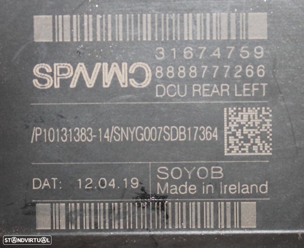 MOTOR ELEVATÓRIO DO VIDRO DIANTEIRO DIREITO VOLVO XC40 - 4