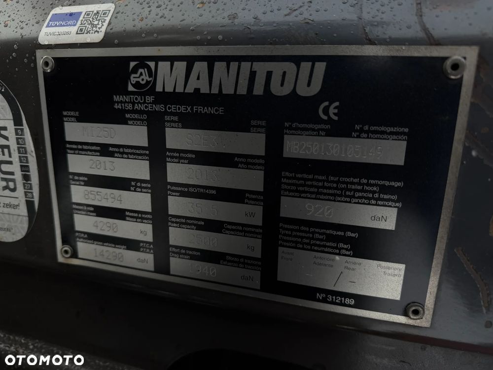 Manitou MI25D Wózek Widłowy 2,5 tony. Posuw Hydrauliczny. Maszt triplex. Wolny skok! Wysokość Podnoszenia 5 metrów. Jak nowy z Salonu. Pochodzi z Norweskiego Gospodarstwa! Aktualne przeglądy DEKRA i serwisy! Opony jak Nowe. Silnik Yanmar. Małe gabarety bardzo zwrotna maszyna! Zero luzów wycieków i zniszczeń. OKAZJA. Pełny ORYGINAŁ! Rok Prod. 2014. Niski przebieg 3300mtg - 14