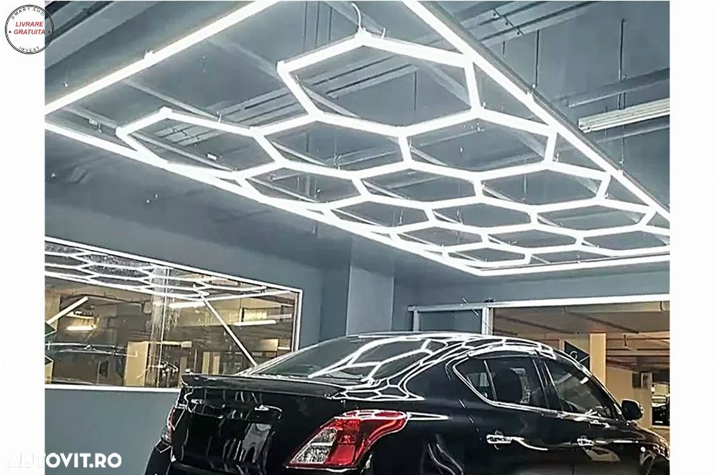 Sistem de Iluminare Plafon Hexagon / HoneyComb 3,94 x 2,29 m- livrare gratuita - 4