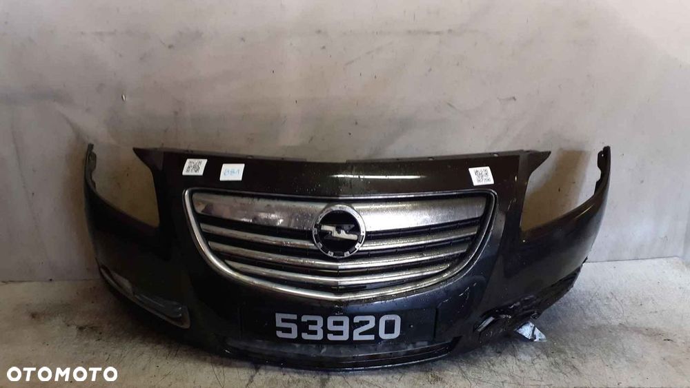 ^ ZDERZAK PRZÓD PRZEDNI OPEL INSIGNIA I 1 A Z20R CZARNY HALOGENY - 1
