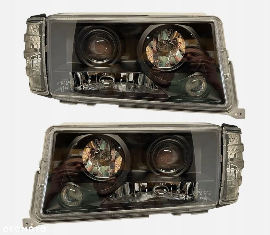 reflektory lampy kierunkowskazy kpl black clear tuning mercedes 190 w 201 - 3