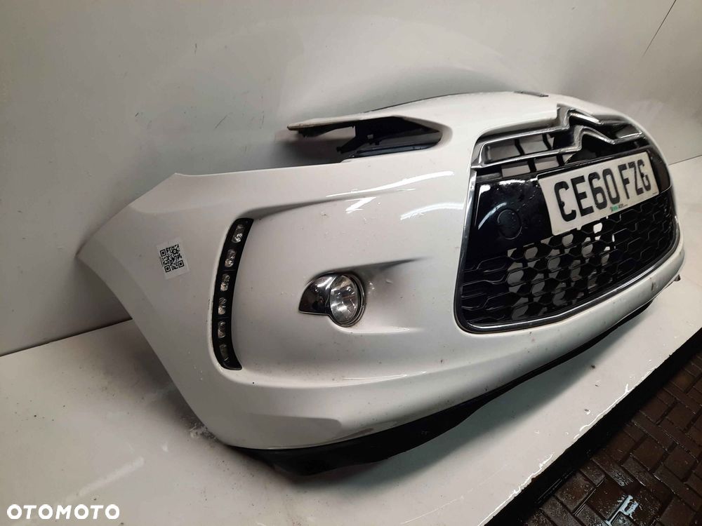 ^ ZDERZAK PRZÓD PRZEDNI CITROEN DS3 EWP EWPA BIAŁY ŚWIATŁA DZIENNE DRL LED HALOGENY - 5
