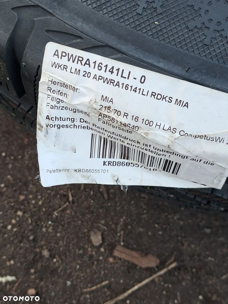 Felgi koła zimowe Mitsubishi ASX 6.5Jx16H2 ET 46 215/70R16 100H Lassa Competus Winter 2 DOT 2120 2020 Rok - 6