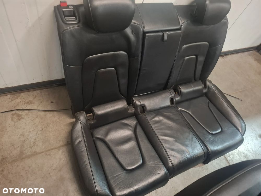Fotele komplet Audi A5 Coupe 8T grzane czarne S-line + podłokietnik - 8