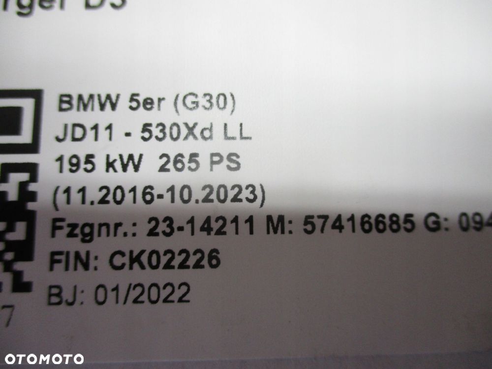 Silnik motor BMW 5 G30 3,0D XD B57D30A KOMPLETNY - 8
