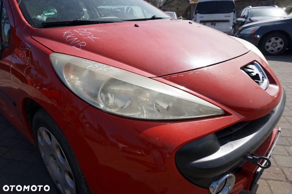 MASKA ZDERZAK BŁOTNIKI LAMPY 207  KKNB  PEUGEOT 2006-2009 CZERWONY PRZÓD KOMPLETNY - 34