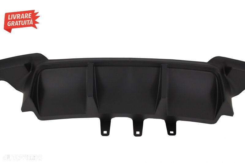 Difuzor de aer cu evacuare dubla BMW Seria 5 F10 F11 (2011-2017) cu Tobe Ornamente- livrare gratuita - 5