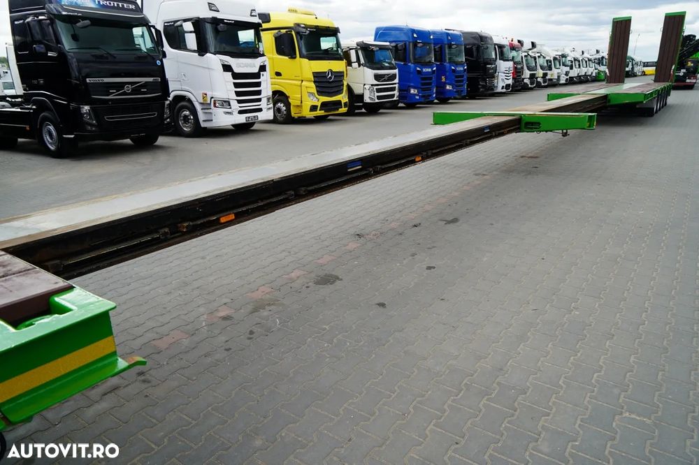 Goldhofer / REMORCĂ JOSĂ / EXTENSIBILĂ / REMORCĂ AUTO / 29 M / 5 AXE / AXE DE DIRECȚIE - 9