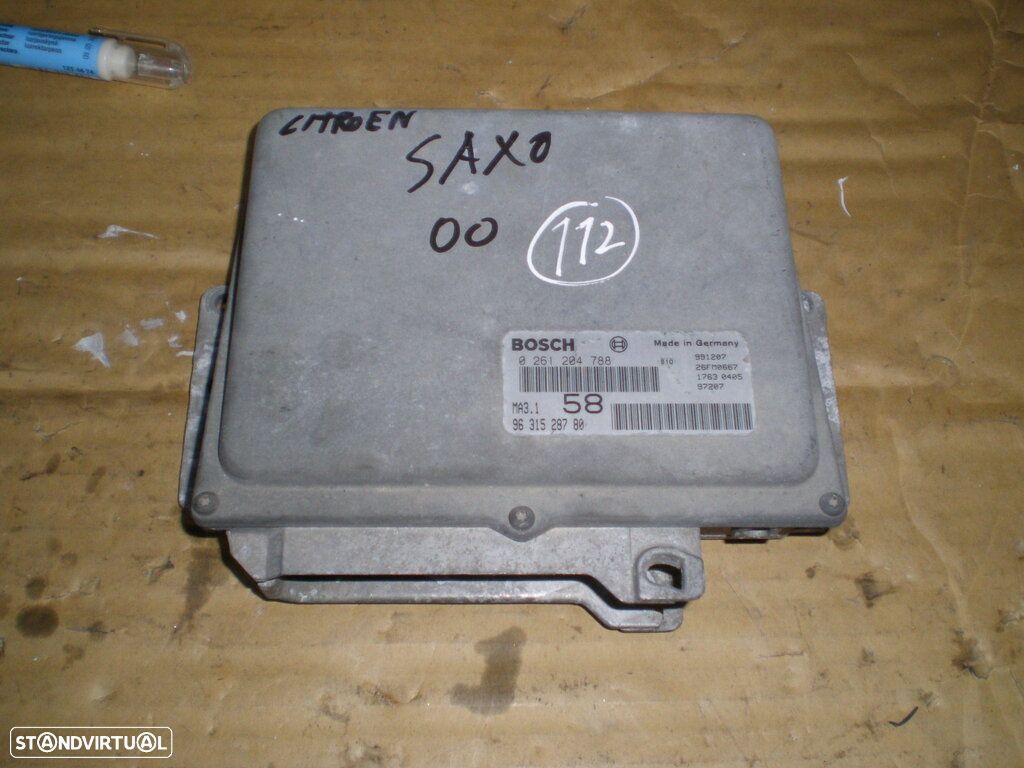 Centralina 9631528780 0261204788 CITROEN SAXO 2000 1.1I 60CV 5P VERDE BOSCH CITROEN SAXO 1999 1.1I 60CV 5P VERDE - 1