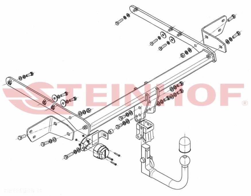 FORD MONDEO MK5 V + SEDAN + 5D + KOMBI od14 VERTICAL HAK HOLOWNICZY + MODUŁ + WIĄZKA 7PIN/13 - 13
