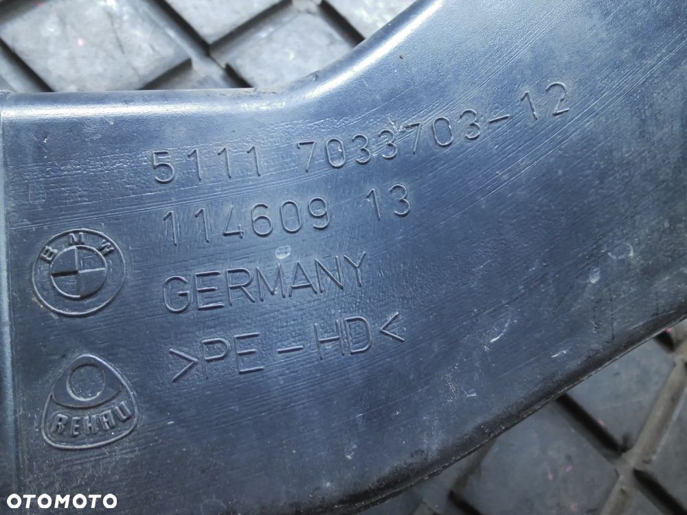 TUNEL WLOT POWIETRZA TARCZY LEWY BMW E60 E61 OE 7033703 - 2