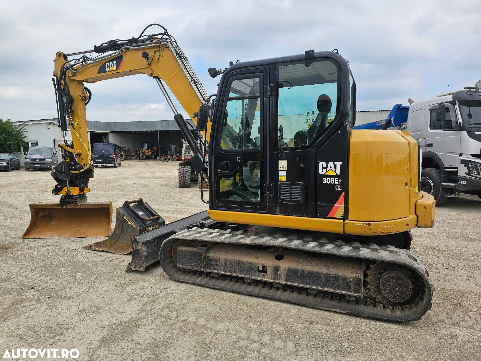 Caterpillar 308 E2 CR Rototilt midiexcavator compact miniexcavator excavator pe senile - 3