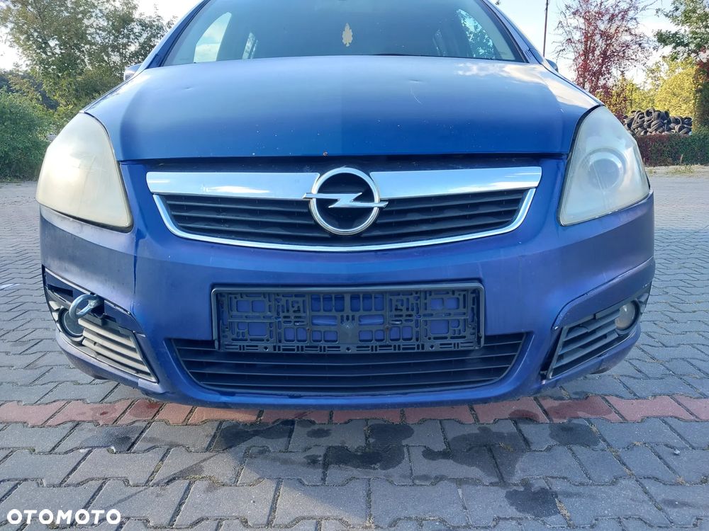 Przód kompletny Opel Zafira B kolor niebieski Z21B maska zderzak pas przedni atrapa grill chłodnica lampa lewa prawa xenon wzmocnienie czołowe obudowa KOMPLET - 2