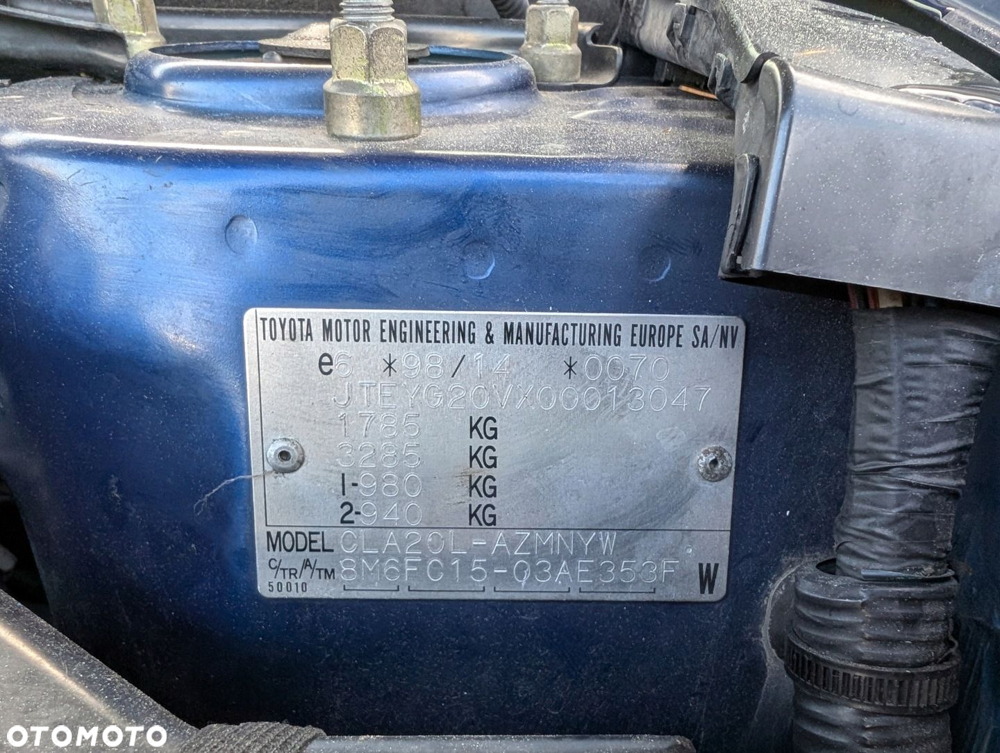 SILNIK KOMPLETNY WTRYSKIWACZE TURBOSPRĘŻARKA TOYOTA RAV4 II 1CD 2001-2005 - 14