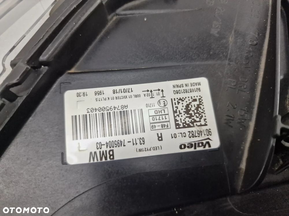 BMW X1 F48 15- PRAWA LAMPA PRZEDNIA PRZÓD FULL LED , NR 6311-7495004-03 / 63117495004 / 7495004 , NR AUKCJI LA31 - 25