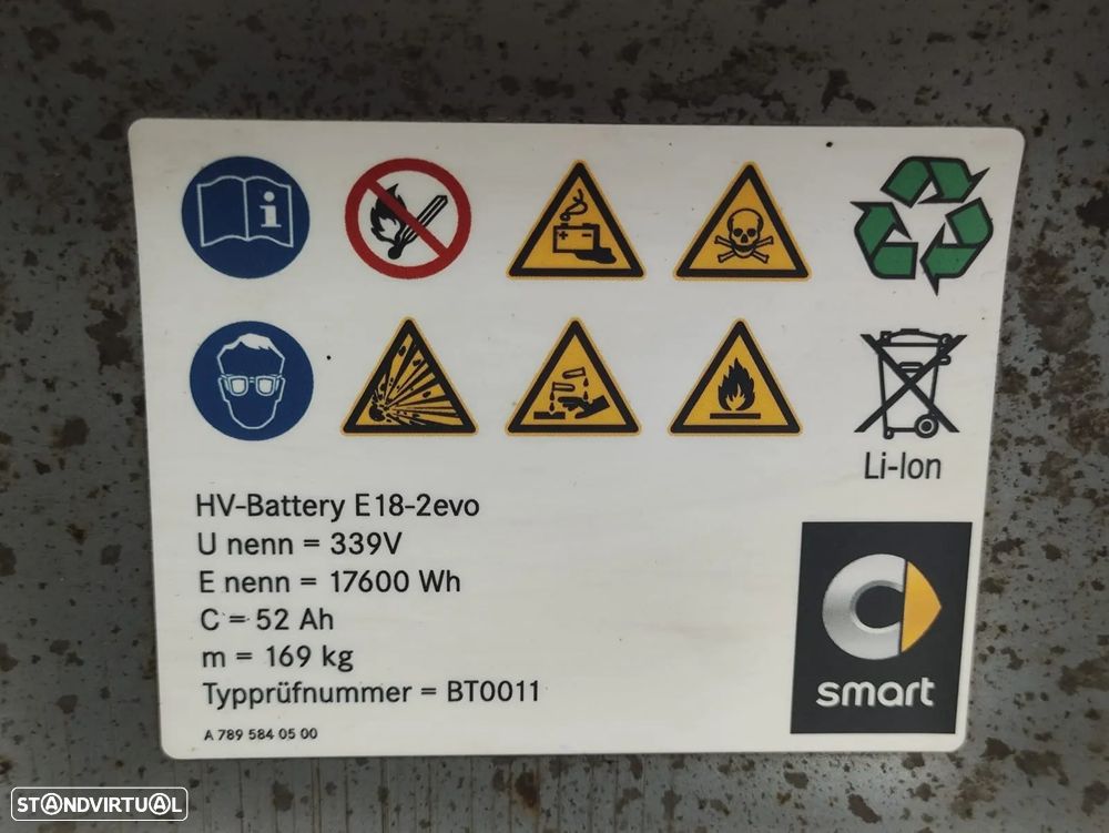 Bateria Elétrica Smart Forfour EQ 453 - 9