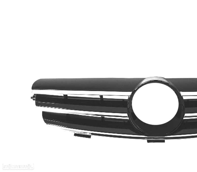 GRELHA FRONTAL MERCEDES CLK W209 02- LOOK SPORT PRETO CROMADO - 2