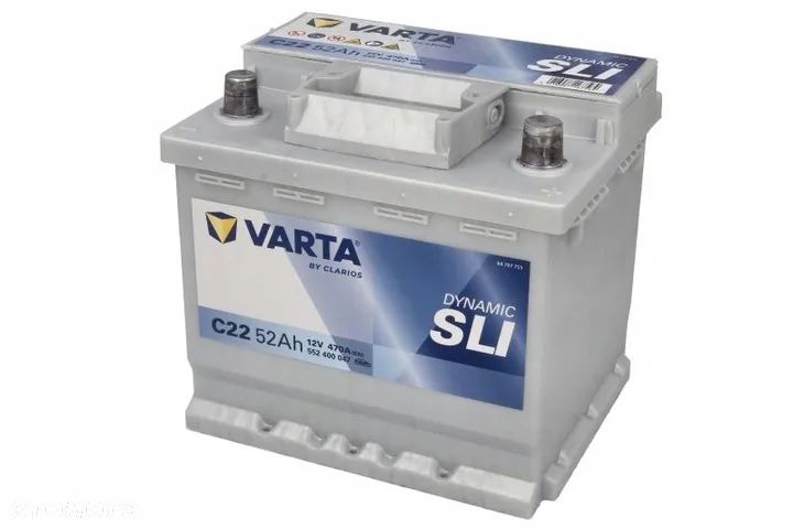 Akumulator Varta SLI 552400047 52Ah 470A P+ 12V - 5