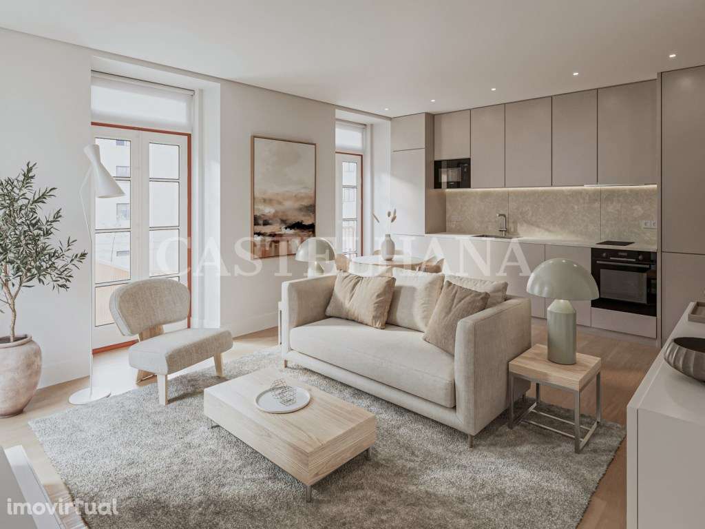 Apartamento T0 com varanda em novo empreendimento na Graça - Grande imagem: 4/42