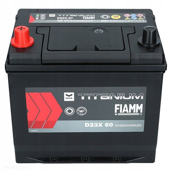 Akumulator FIAMM BLACK D23X 12V 60Ah 540A EN - 15 kg - 2