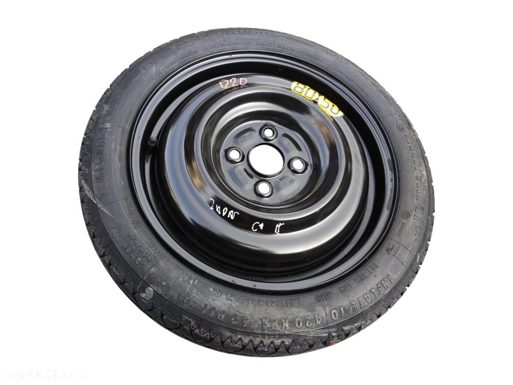 KOŁO DOJAZDOWE ZAPASOWE DOJAZDÓWKA 15 CITROEN C1 II 2014-2021 4X100 - 1