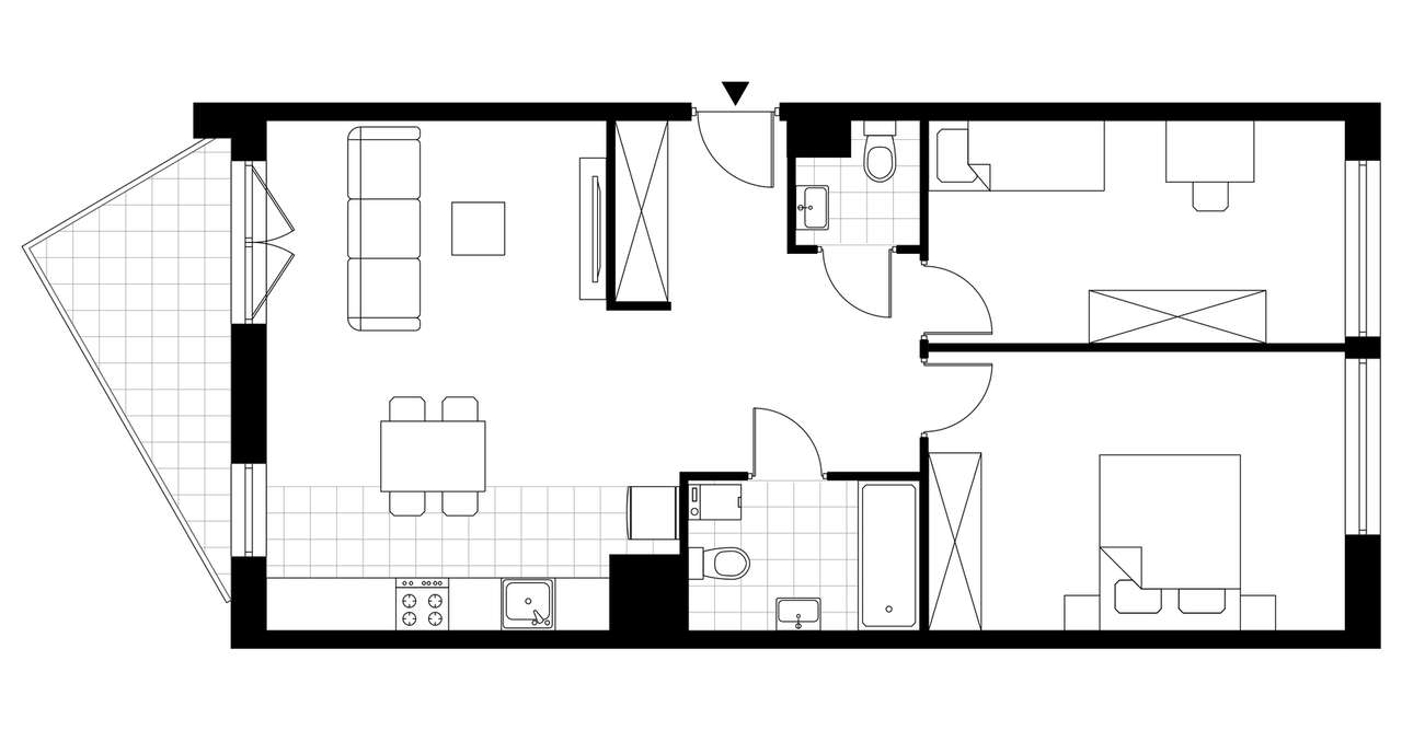 3-pokojowe mieszkanie 66m2 + balkon Bezpośrednio - Pełny obrazek: 4/12