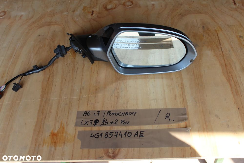 LUSTERKO PRAWE FOTOCHROM AUDI A6 C7 14 + 2 PIN 4G1857410AE LX7P EU 2015 - 1