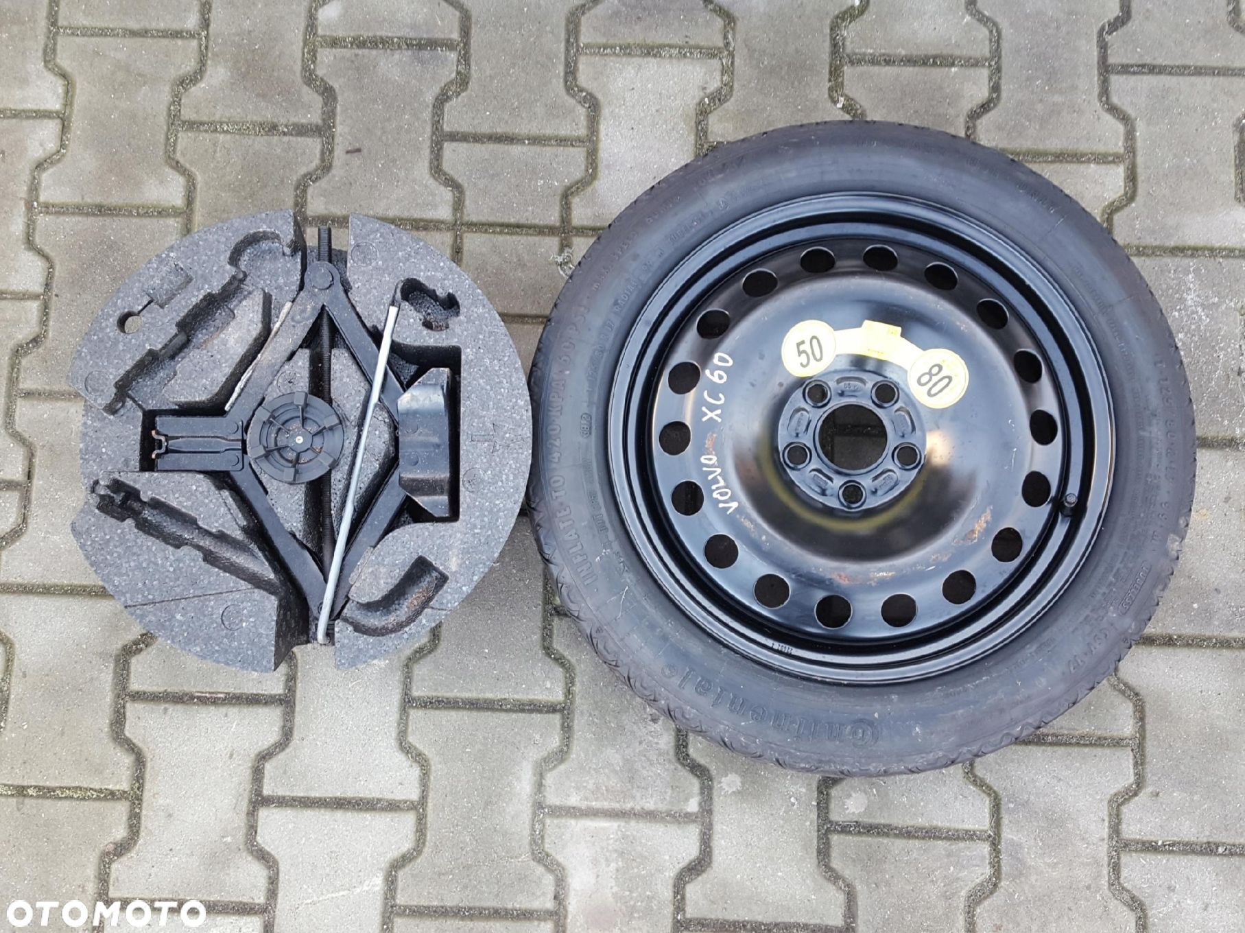 VOLVO XC60 08-16r KOŁO DOJAZDOWE 17 5X108 LEWAREK - 1