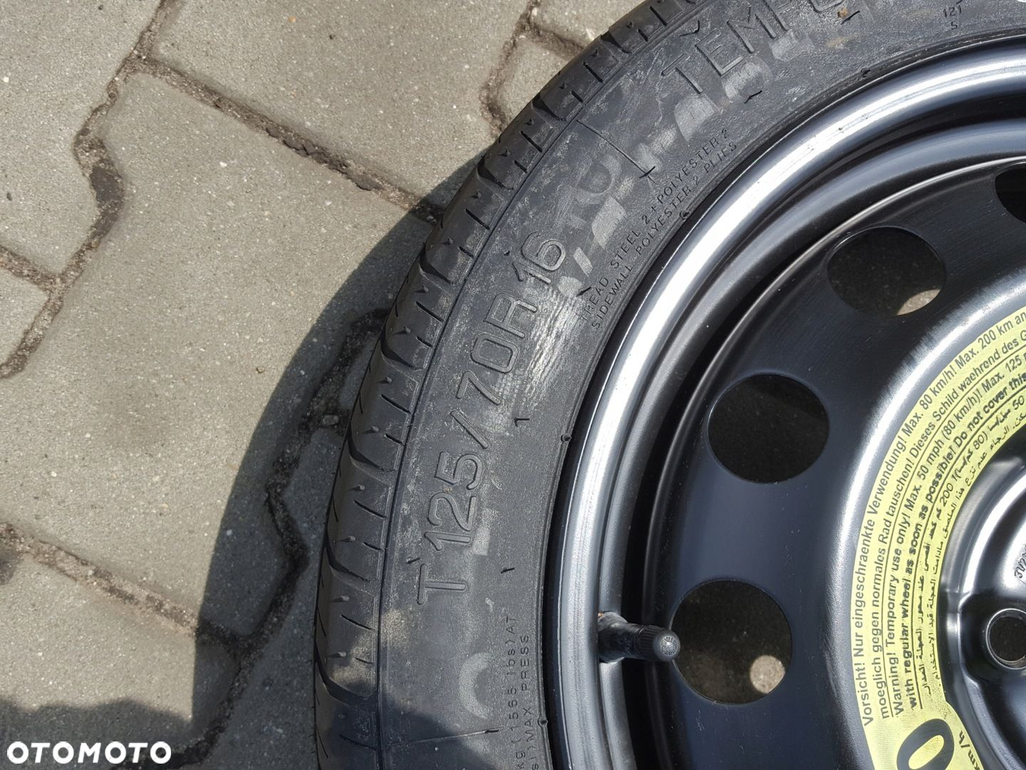 VW GOLF VI V TOURAN EOS KOŁO DOJAZDOWE 16 5X112 LEWAREK WKŁAD - 6