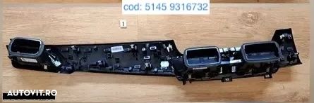 Trim ornament cu grile de ventilatie negru lucios piano black Original BMW F45+LCI F46+LCI - 2