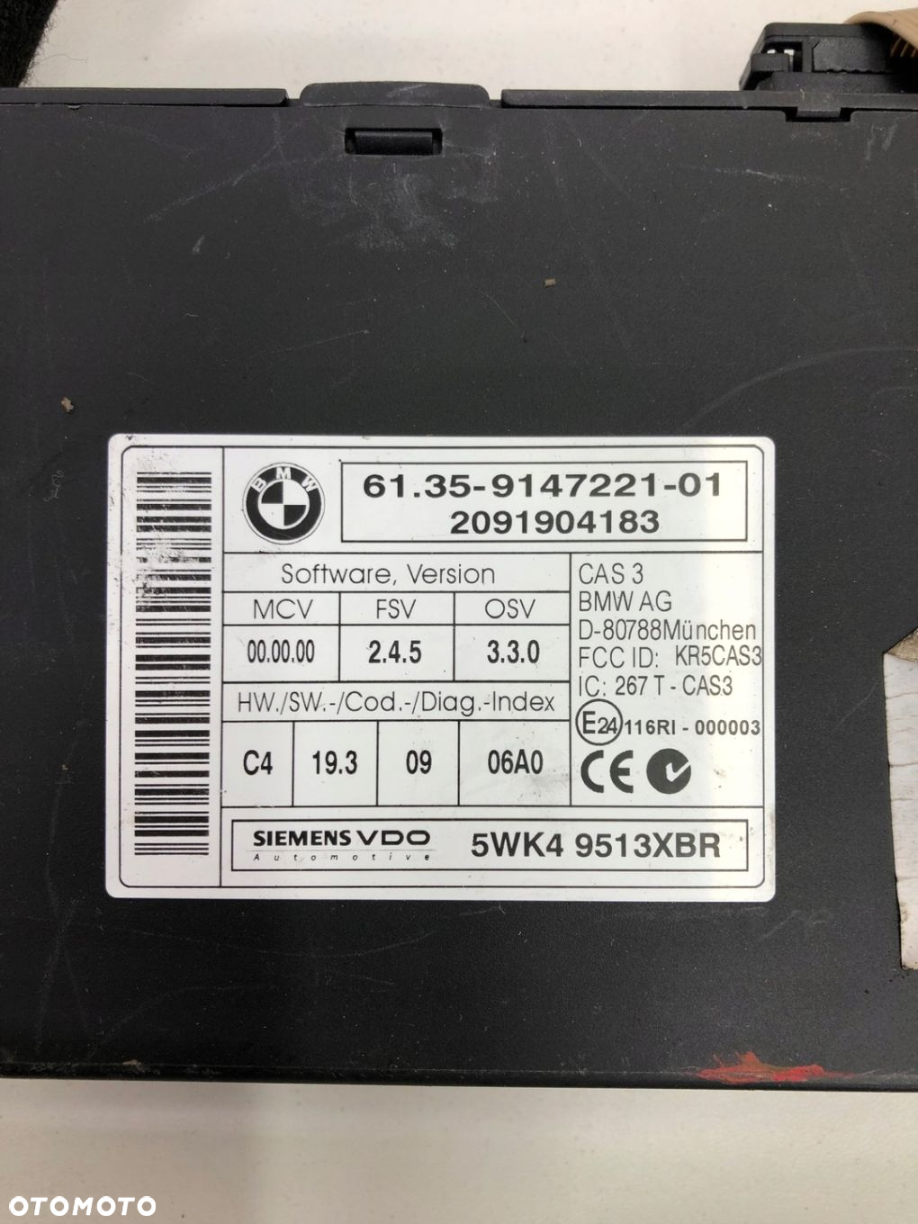BMW E60 E90 E91 325I N52 ZESTAW STARTOWY 9147221 7567178 - 3