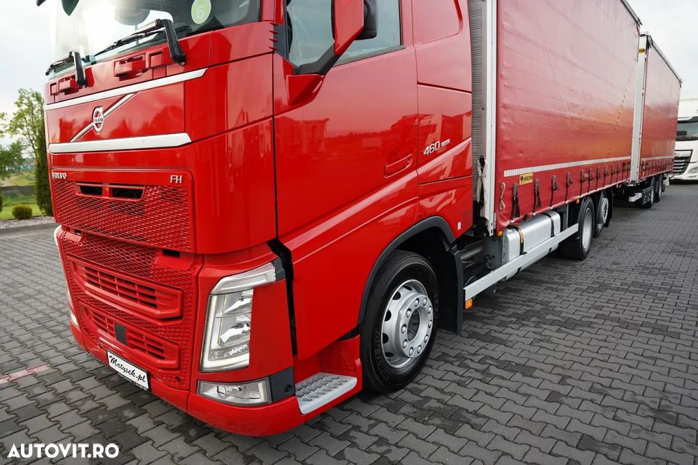 Volvo FH 460 / COMBINAȚIE TANDEM / 120 M3 / TRANSITION / I-SAVE / I-PARK COOL / DIRECȚIE CU RIDICARE AXLE / WIELTON / CORTINĂ ARMATĂ - 12