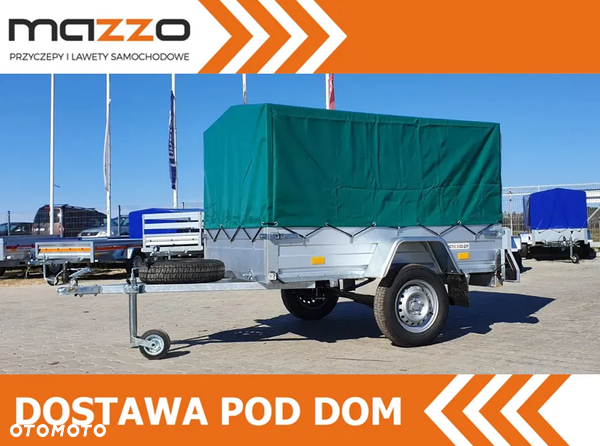Rydwan Dostawa przyczepka 245x125x130 DMC750kg, stelaż i plandeka RESOR! SOLIDNA I MOCNA
