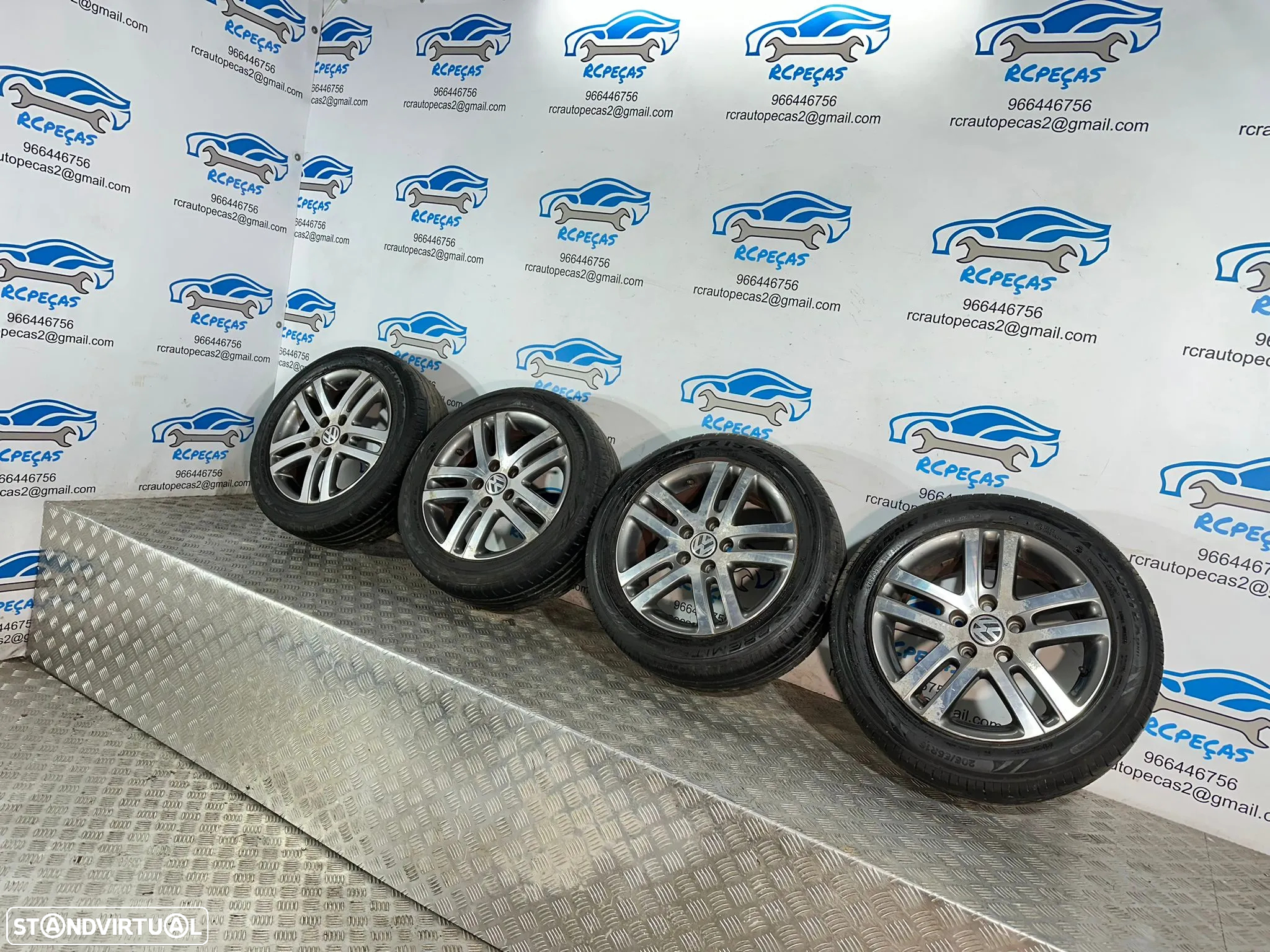 .Conjunto Jantes 16 Originais VW Touran 6.5J ET50 5x112 1K0601025BM - 5