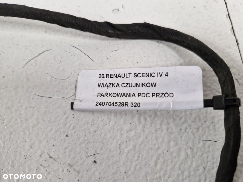 RENAULT SCENIC IV 4 WIĄZKA CZUJNIKÓW PARKOWANIA PDC PRZÓD 240704528R - 6