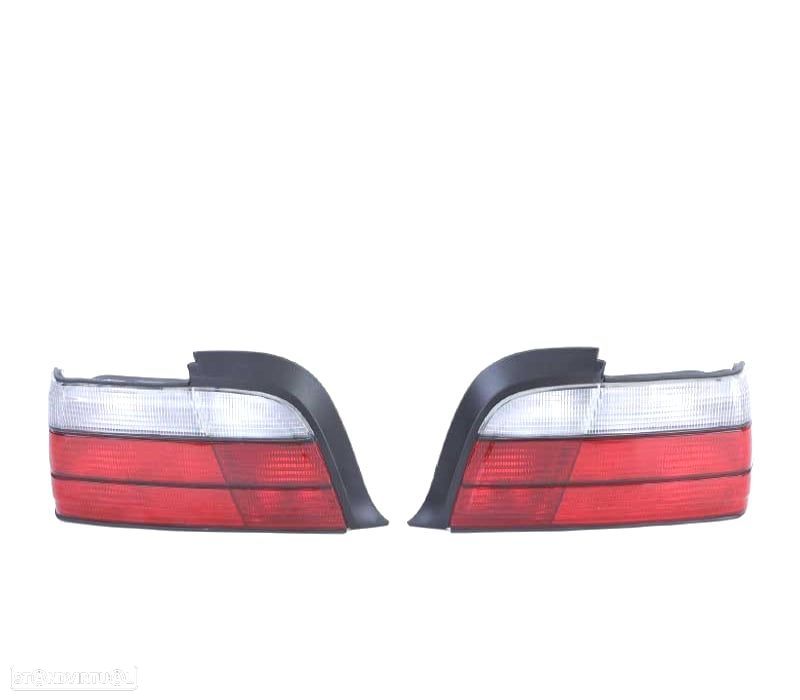 FAROLINS TRASEIROS BMW E36 COUPE CABRIO 91-99 VERMELHO BRANCO LOOK M3 - 2