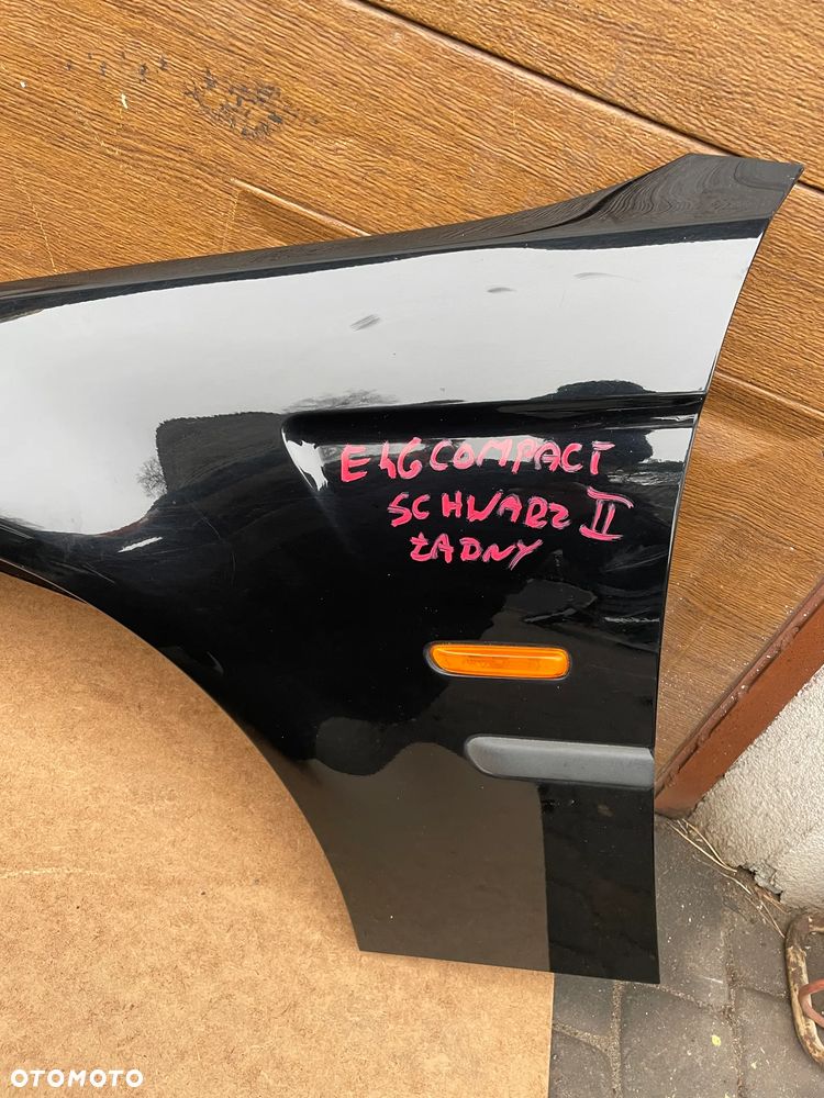 Błotnik lewy bmw e46 compact schwarz 2 oryginał ładny stan - 3