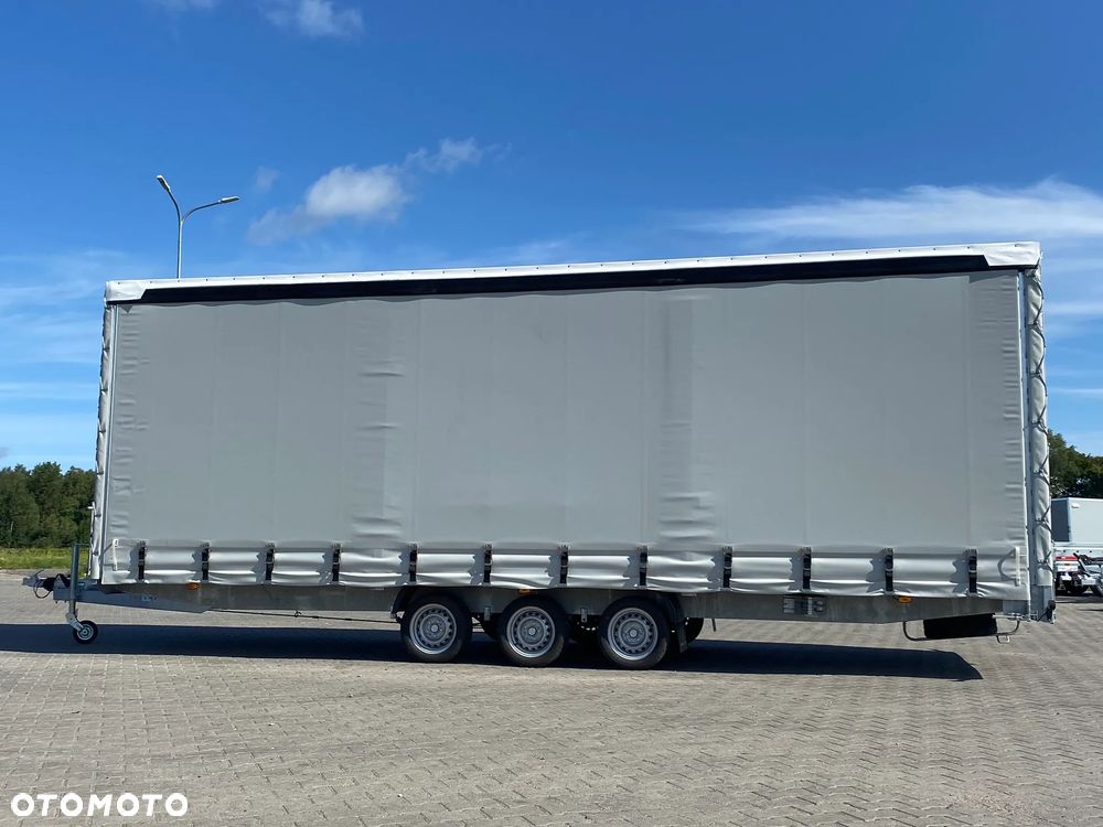 Niewiadów Dostawa przyczepa ATLAS FIRANKA z 700x230x220cm DMC 3,5t stelaż i plandeka AMORTYZATORY OSI, KOŁO ZAPASOWE - 8