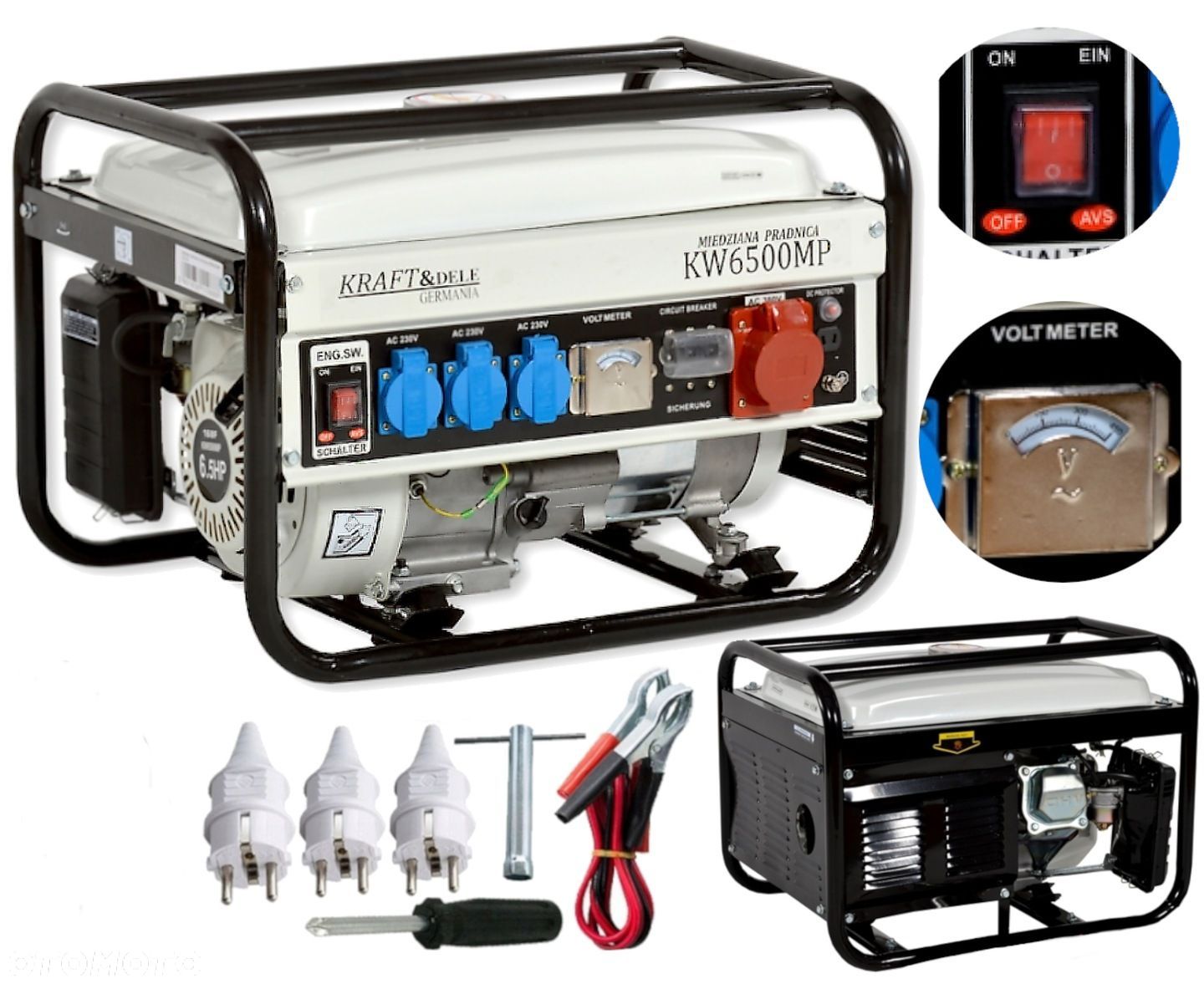 AGREGAT PRĄDOTWÓRCZY GENERATOR PRĄDU 2500W 6,5KM - 1