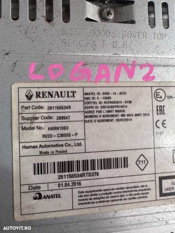 Dezmembrari Radio cd DACIA LOGAN fab 2013-2020 cod piesa 281156534R - 5