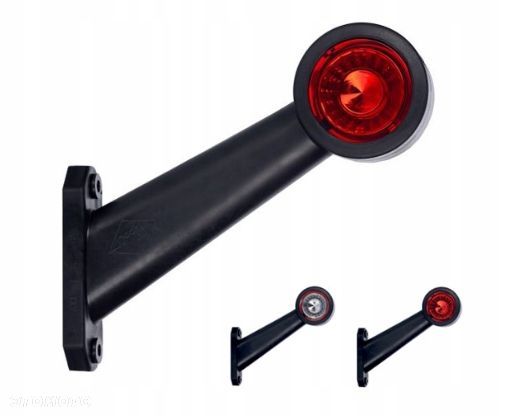 LAMPA OBRYSOWA GUMOWA LED BIAŁO CZERWONA PRAWA - 1