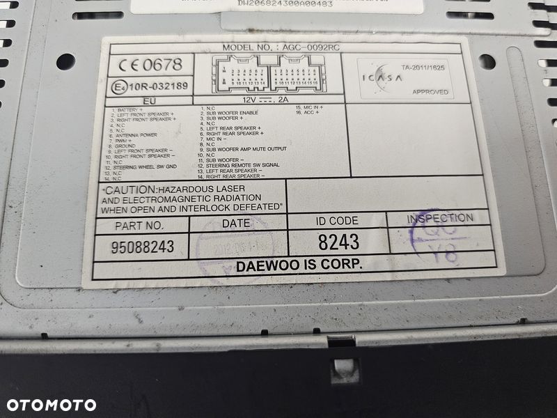 chevrolet captiva i 1 lift radio fabryczne cd 95088243 - 7