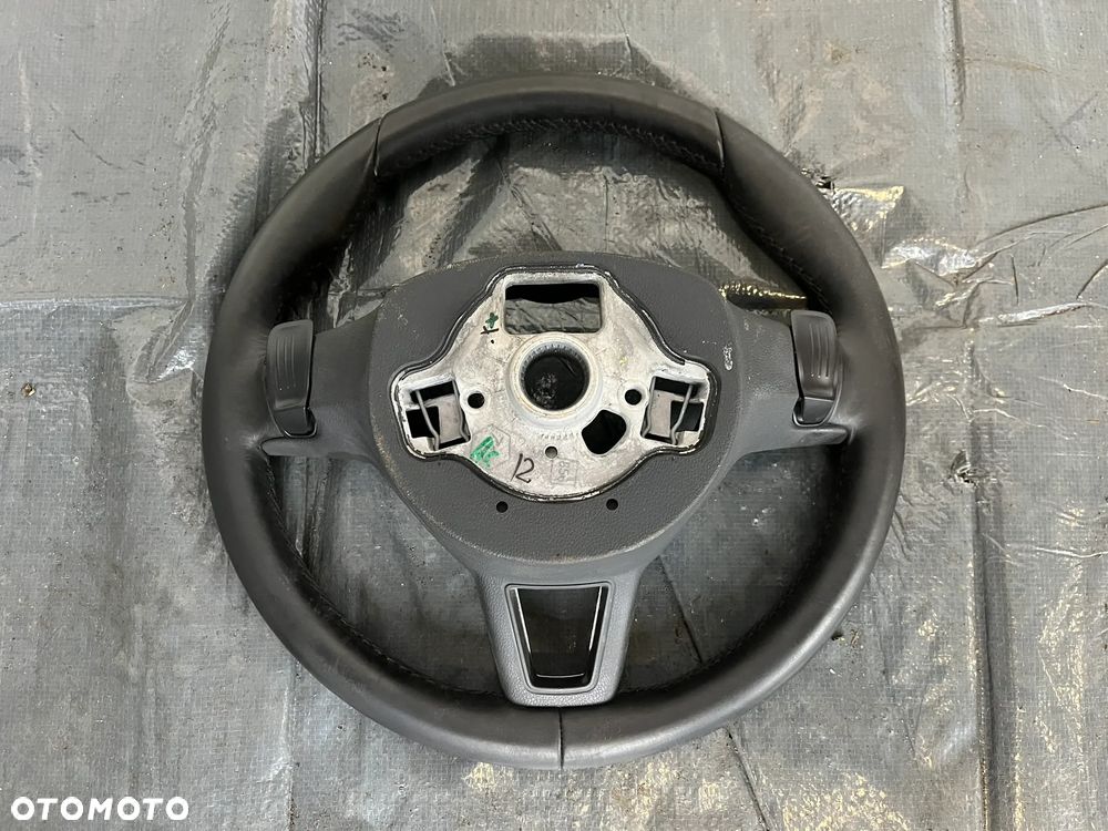 SKODA Kierownica Łopatki Skórzana Oryginalna 3V0419091S - 3