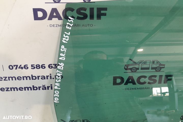 Geam usa spate dreapta 43R-000118 43R-000118 Volkswagen VW Passat B6 - 2