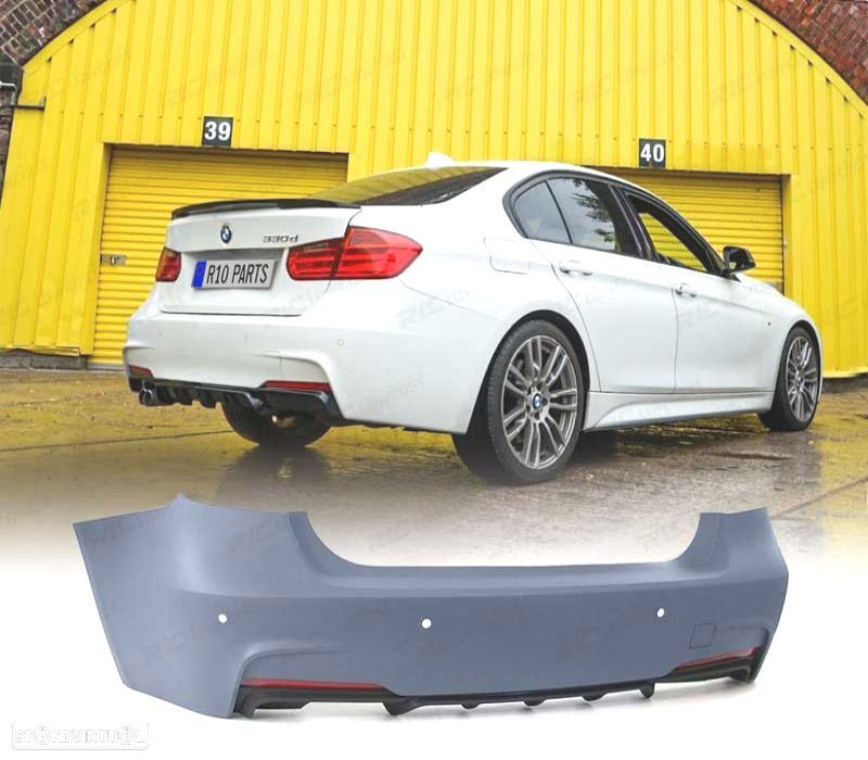 KIT CARROÇARIA BMW F30 LOOK M PERFORMANCE PDC SAÍDA DUPLA - 4