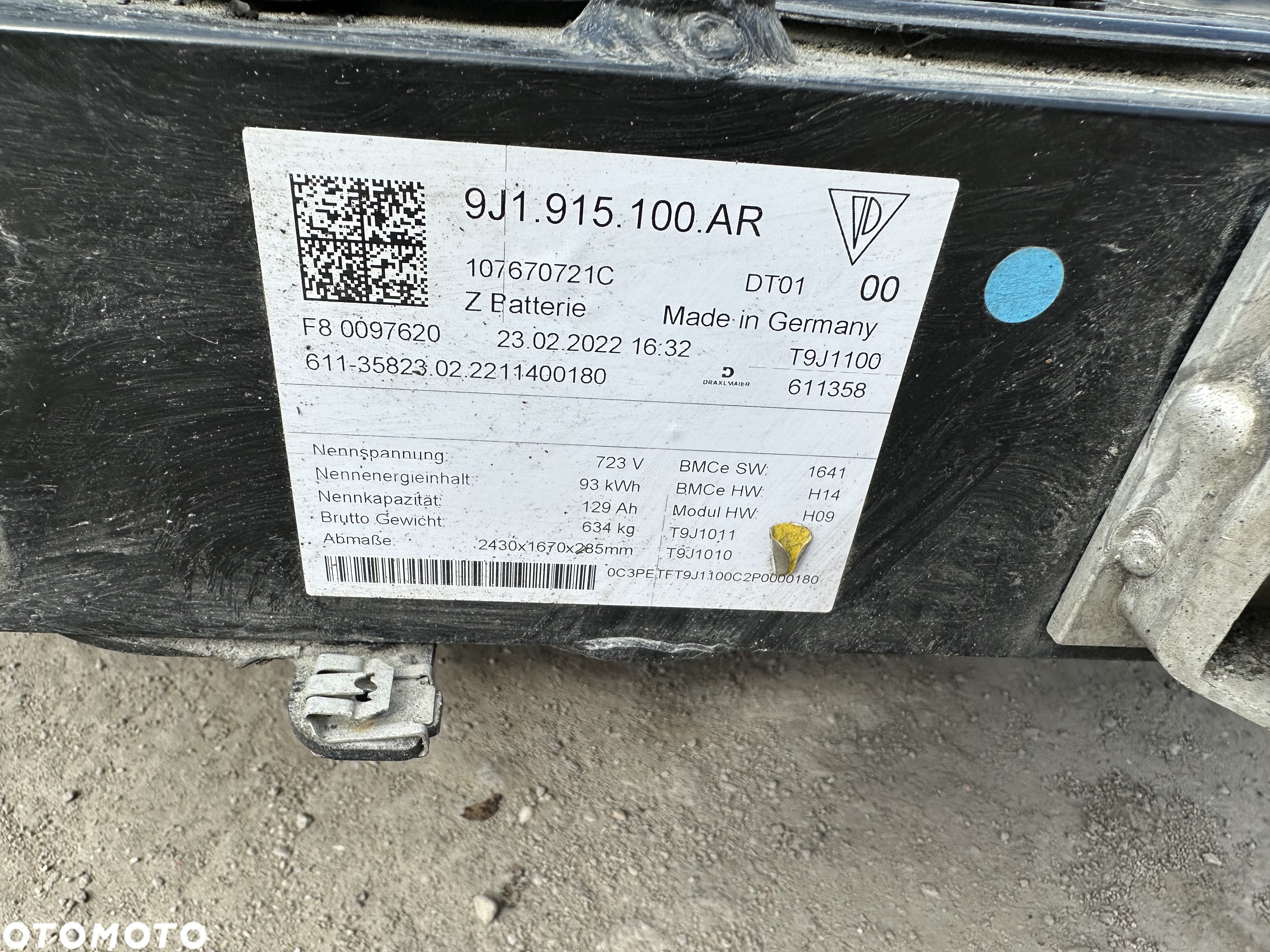 BATERIA AKUMULATOR PORSCHE TAYCAN 2022R. 30 000KM. 9J1.915.100.AR 93kWh. - 4