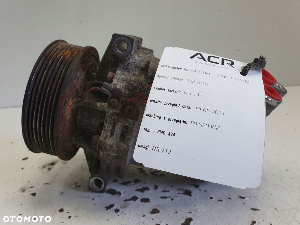 SPRĘŻARKA KLIMATYZACJI Nissan Juke I F15 lift 1.2 DiG-T _ pompa 92600BV80 - 1