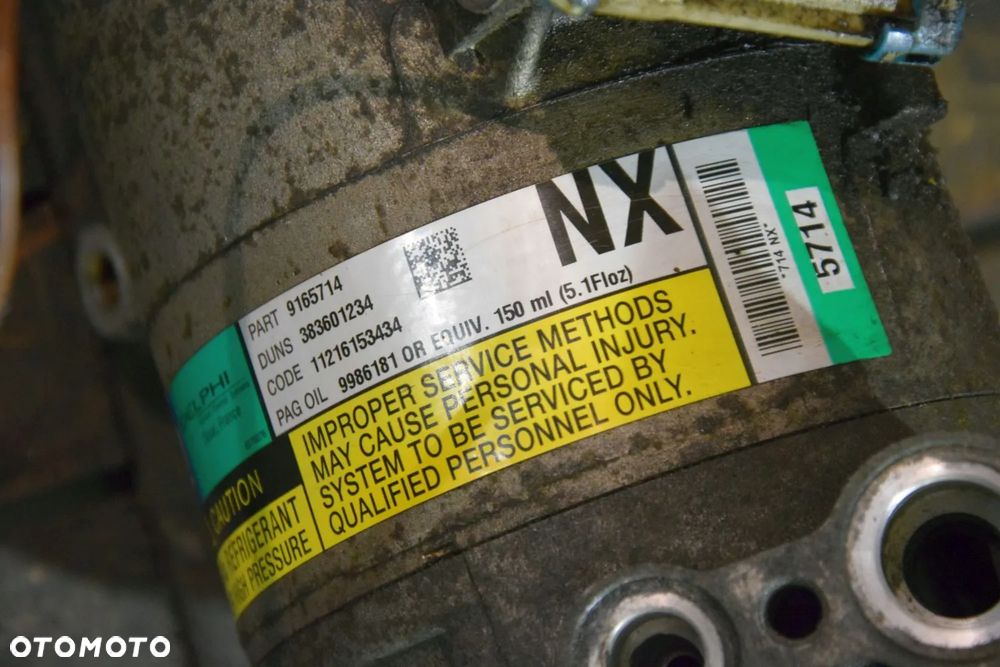 Opel Meriva A 1.4 Kompresor klimatyzacji sprężarka 9165714 NX Astra H Corsa C - 2