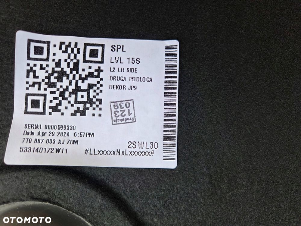 multivan t7 long l2 tapicerka boczek bagażnika lewy tył 7t0867033aj - 6